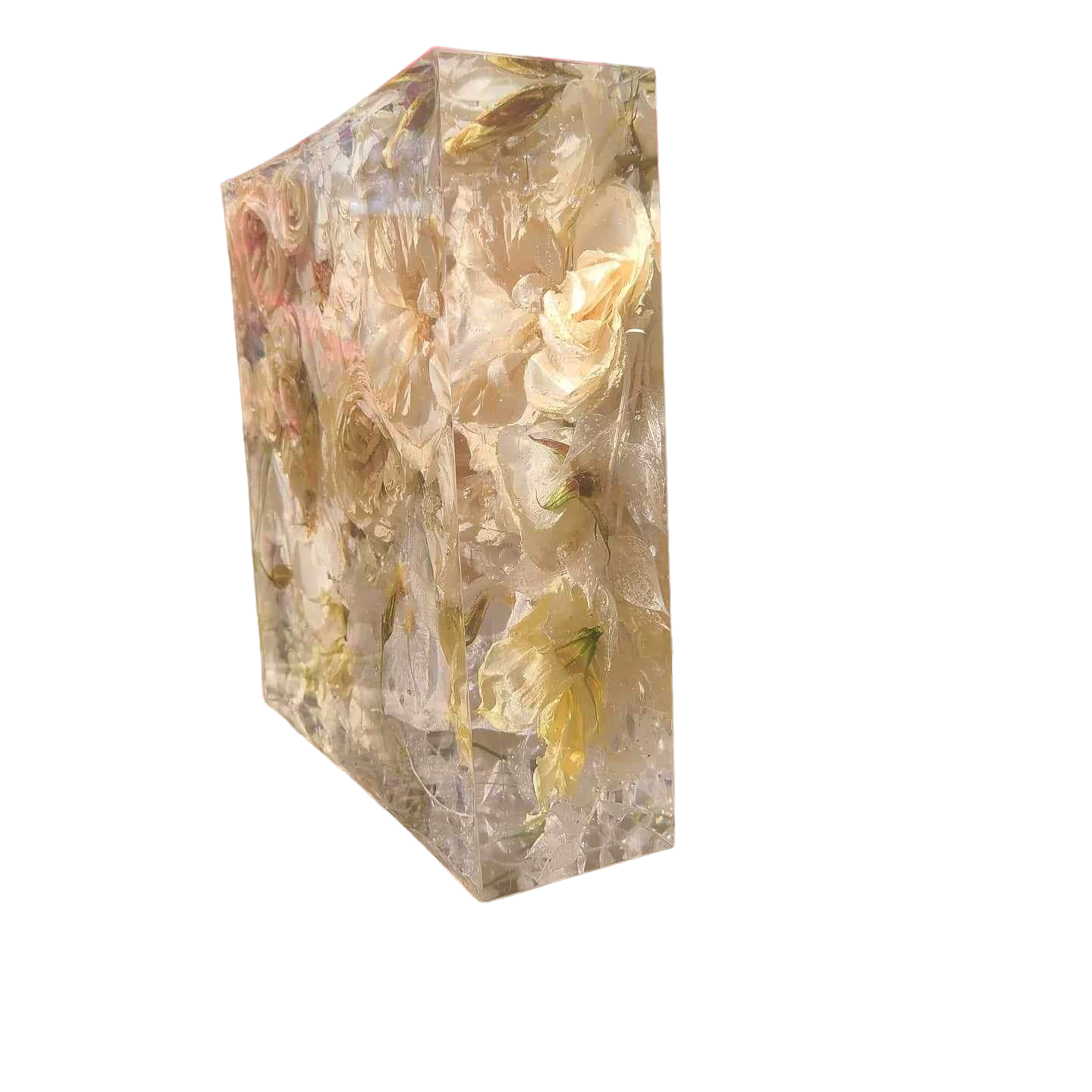 10 x 10 Floral Resin Block
