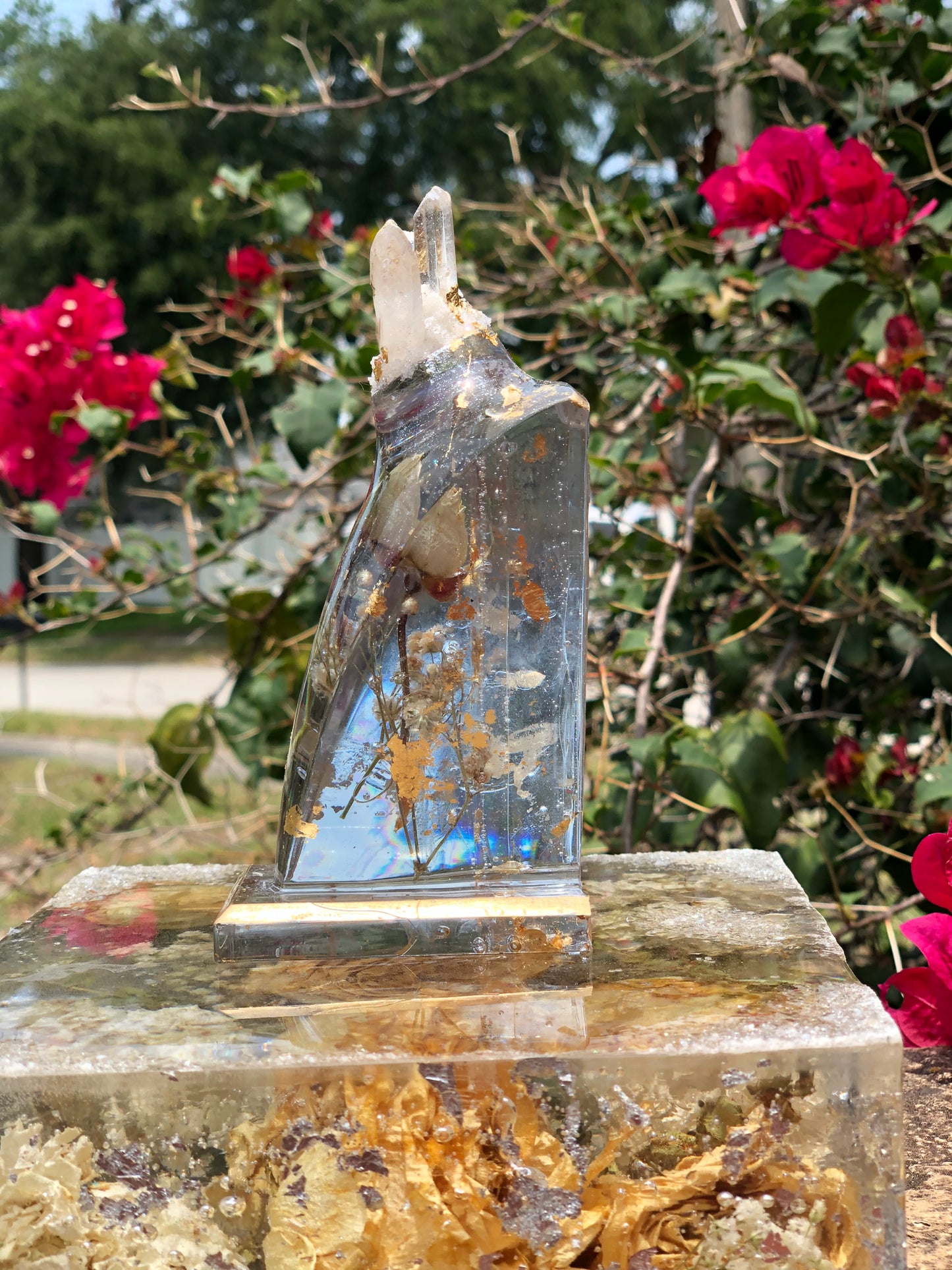 Custom Floral resin Jewelry Holder