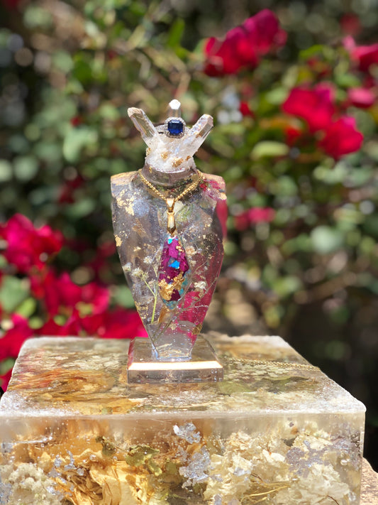 Custom Floral resin Jewelry Holder
