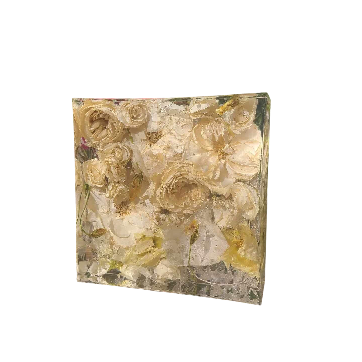 10 x 10 Floral Resin Block