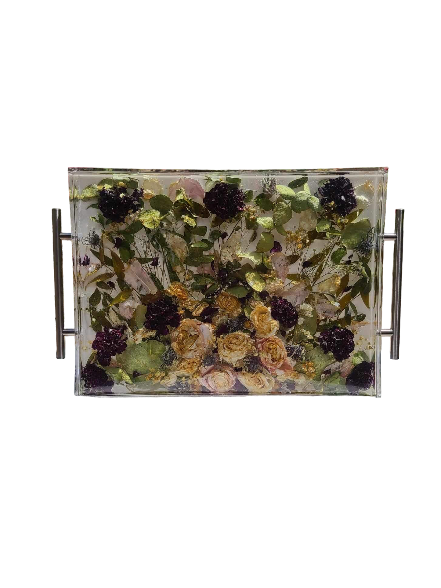 12 x 16 Acrylic Floral Resin Tray