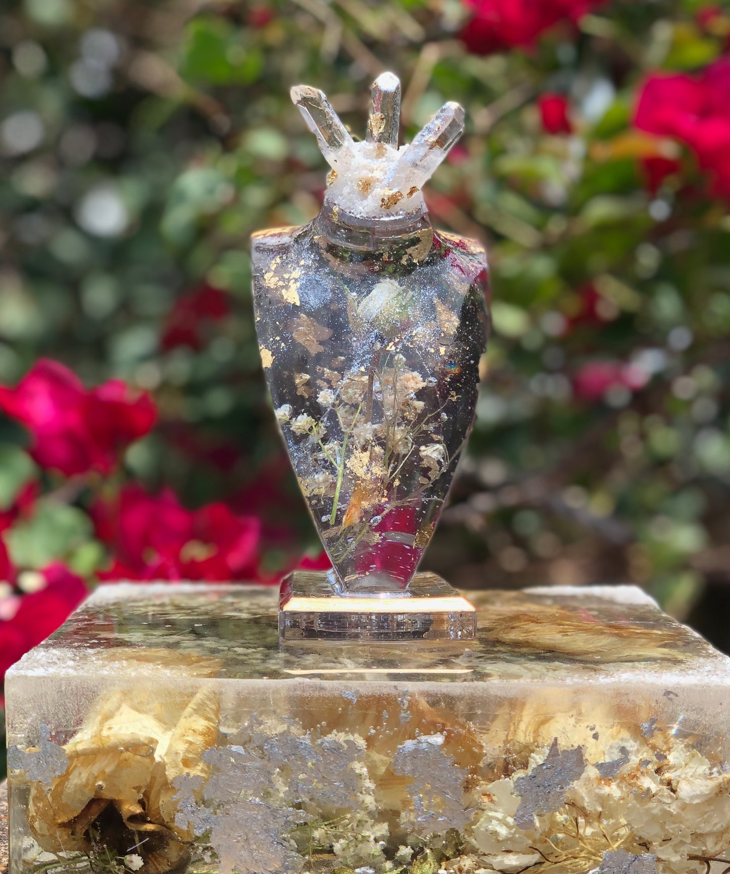 Custom Floral resin Jewelry Holder